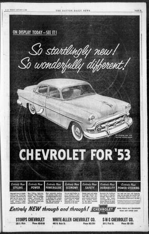 1950s Car advertisement vintage pages