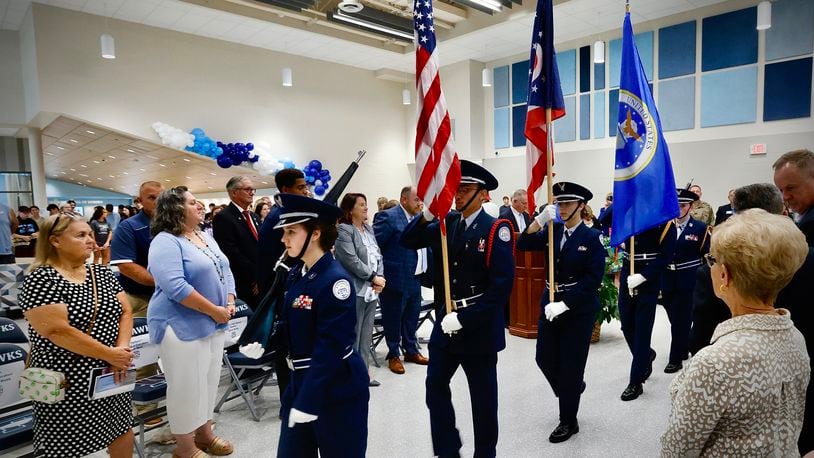 Hundreds of people attended the ribbon cutting ceremony and open house of the new Fairborn High School, Wednesday, July 17, 2024. MARSHALL GORBY\STAFF