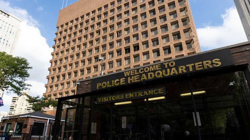 The exterior of the New York City Police Department's headquarters at 1 Police Plaza is shown, Friday, Sept., 6, 2024, in New York. (AP Photo/Stefan Jeremiah)