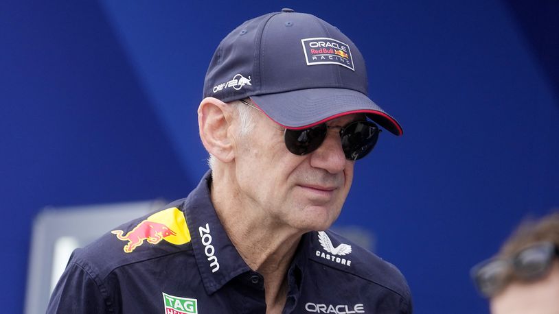 FILE -Red Bull technical director Adrian Newey arrives ahead the third free practice, at the Monaco racetrack, in Monaco, May 25, 2024. (AP Photo/Luca Bruno, File)