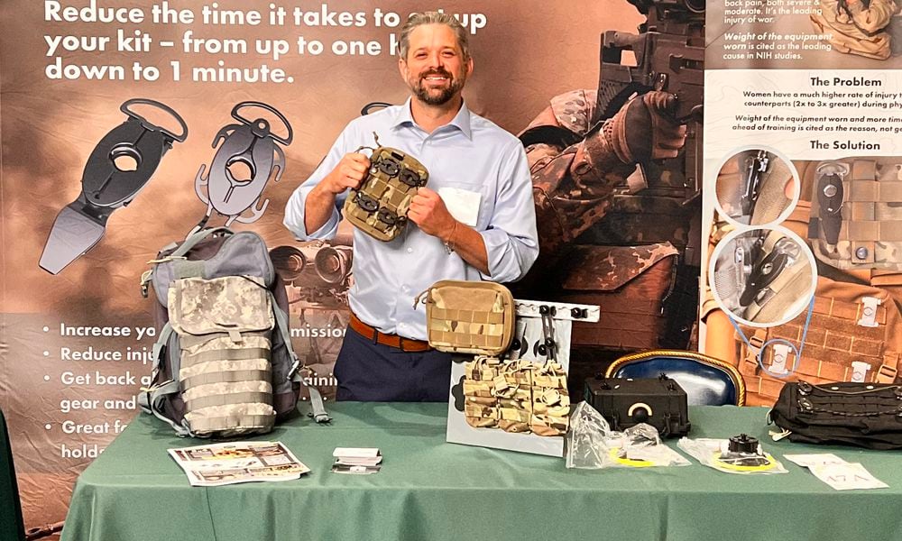 Jamie Bower, founder of Dayton's Bowerbags, is the new winner of the Soin Award for Innovation. Bower's company seeks to help members of the military and first responders do their jobs while shouldering heavy loads. Contributed.