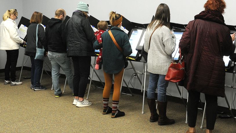 Greene County residents took advantage of early voting Friday, Nov. 3, 2023 at the Greene County Board of Elections in Xenia. MARSHALL GORBY\STAFF