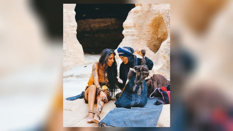 Xena Hatter, left, is shown in Jordan’s Wadi Rum desert, will be part of the Art Central Foundation fundraiser “A Night in the Desert,” focusing on the country of Jordan. CONTRIBUTED