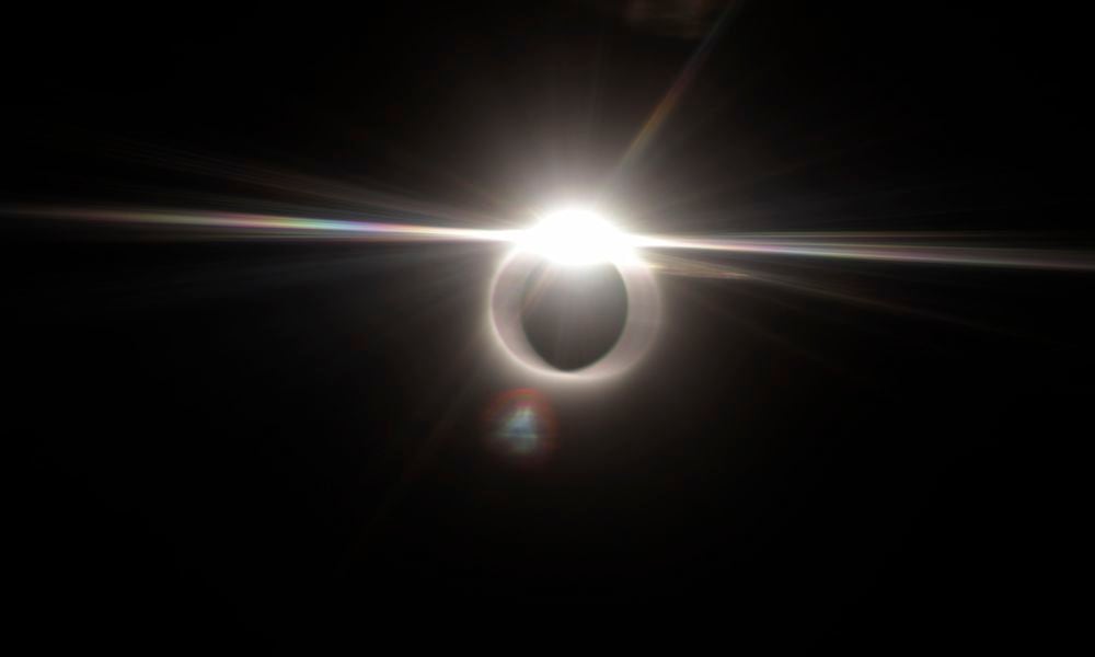 FILE - A total solar eclipse is seen from an aircraft over Patna, India, Wednesday, July 22, 2009. (AP Photo/Shreya Sahai, File)