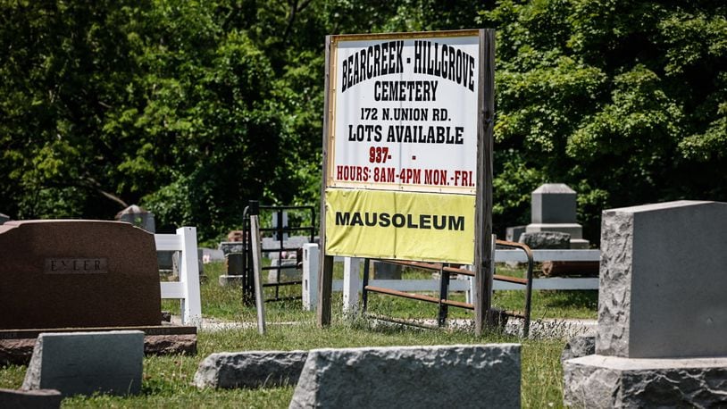 The City of Trotwood has filed a lawsuit against Bear Creek Hill Grove Cemetery on Union Road in Trotwood citing resident complaints. JIM NOELKER/STAFF