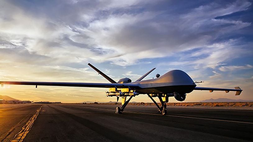 The MQ-9 is an unmanned aircraft with intelligence, surveillance, reconnaissance and strike capability. COURTESY PHOTO