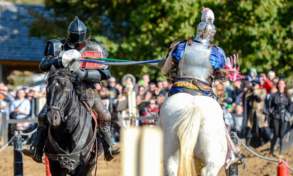 Knights and jousting are part of the medieval fun at the Ohio Renaissance Festival throughout September and October weekends. CONTRIBUTED