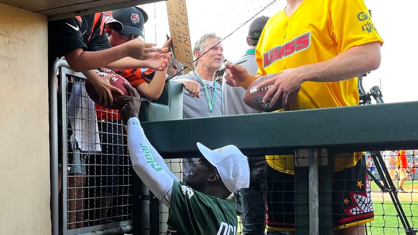 PHOTOS: Bengals Logan Wilson hosts celebrity softball game