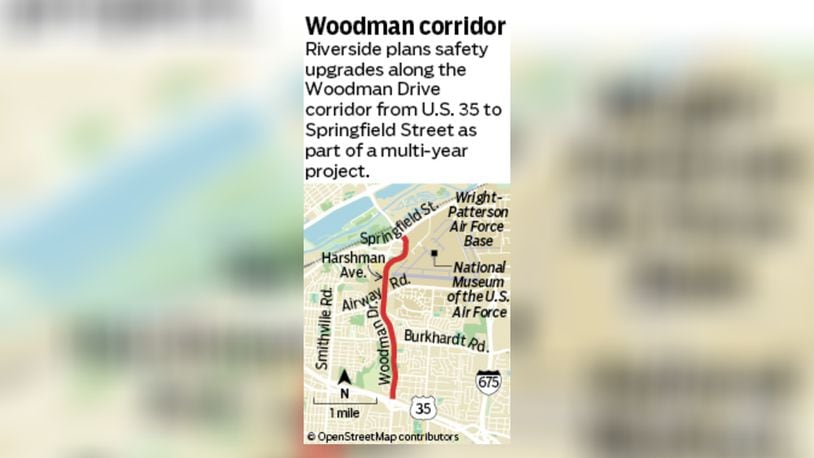 Input is being sought this year on how the estimated three-mile stretch on Woodman Drive/Harshman Avenue from U.S. 35 to Springfield Street – the exit for the National Museum of the U.S. Air Force - can be made safer, Riverside officials said. STAFF