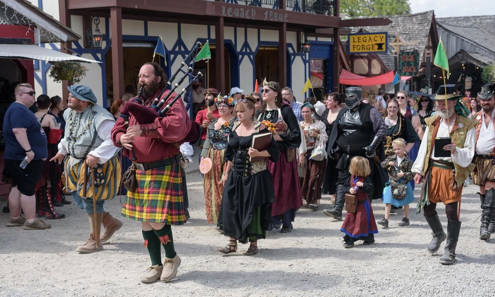 The 35th annual Ohio Renaissance Festival runs on Saturdays and Sundays through Oct. 27, 2024 at Renaissance Park near Harveysburg in Warren County. Hereâs a look at scenes from Highland Weekend on Sunday, Sept. 22. TOM GILLIAM / CONTRIBUTING PHOTOGRAPHER