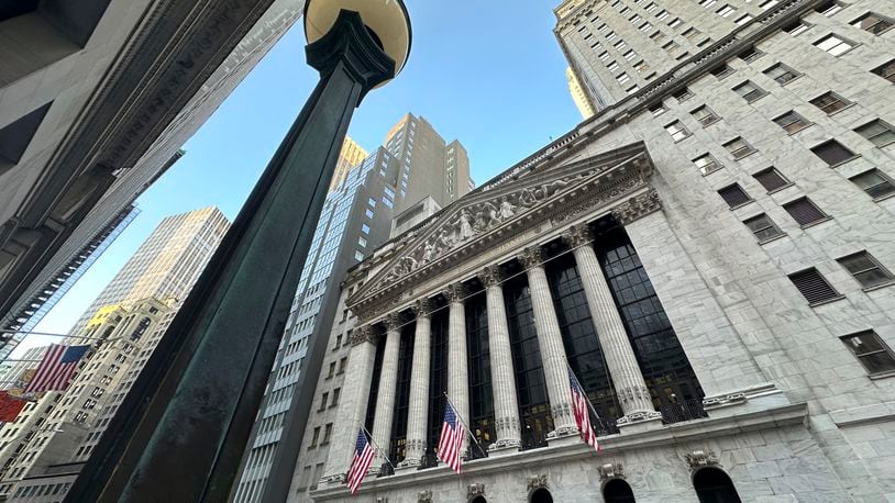 The New York Stock Exchange is shown on Wednesday, Aug. 21, 2024, in New York. (AP Photo/Peter Morgan)