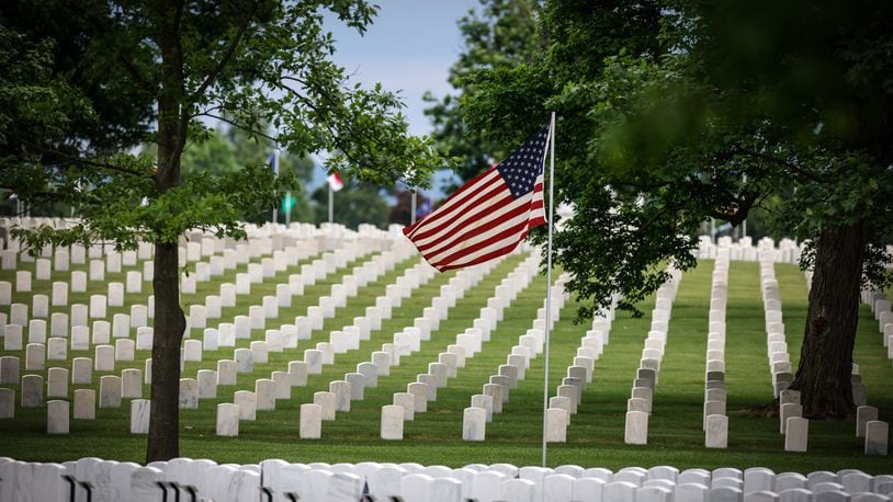 FILE: The flags were in place for Memorial Day weekend at the Dayton National Cemetery in 2022. JIM NOELKER/STAFF