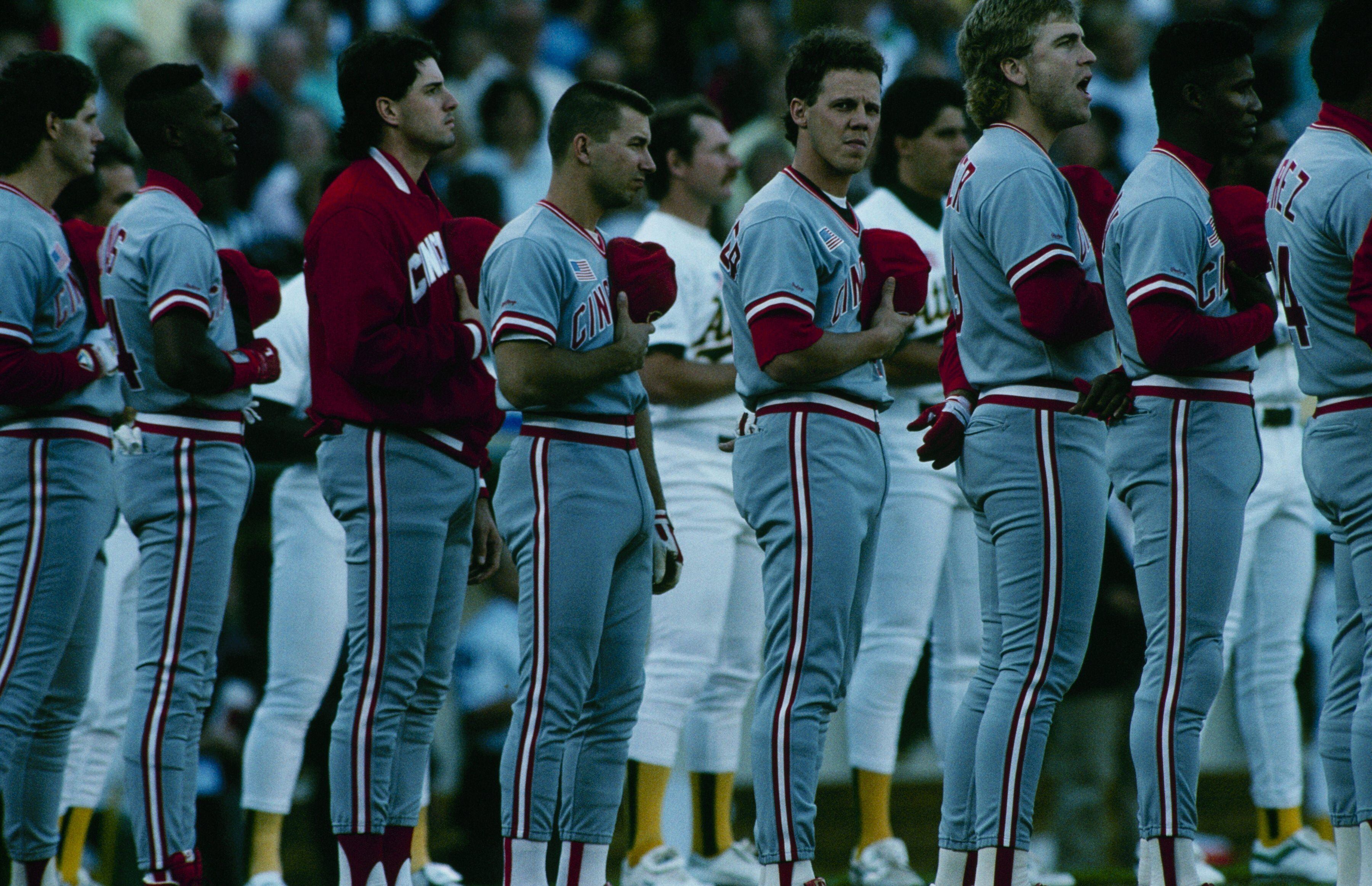 1990 Cincinnati Reds Win World Series Celebration 11x14 Color