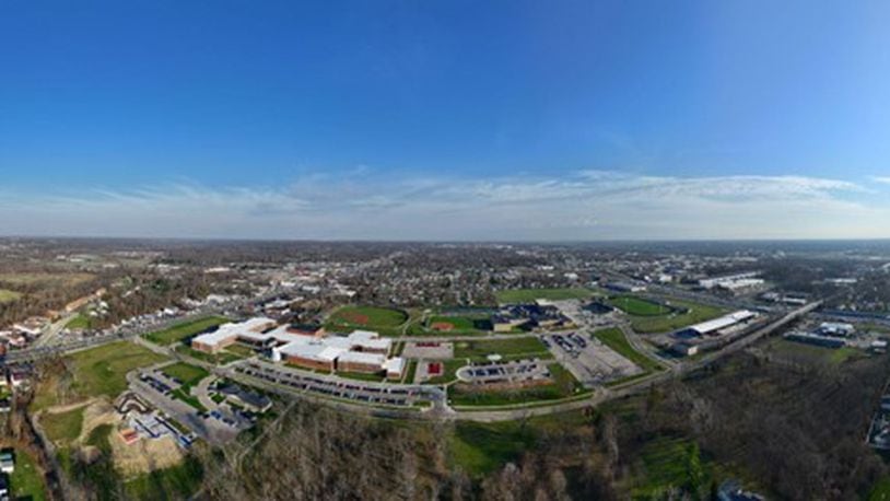 Northridge Local Schools as seen from the drone operated by Logan Mohn as a part of his work as a summer intern.