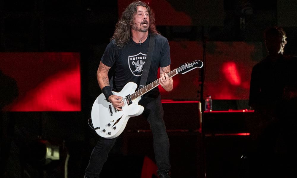 FILE - Dave Grohl of the Foo Fighters performs at Festival d't de Qubec, July 8, 2023, at Plains of Abraham in Quebec City. (Photo by Amy Harris/Invision/AP, File)