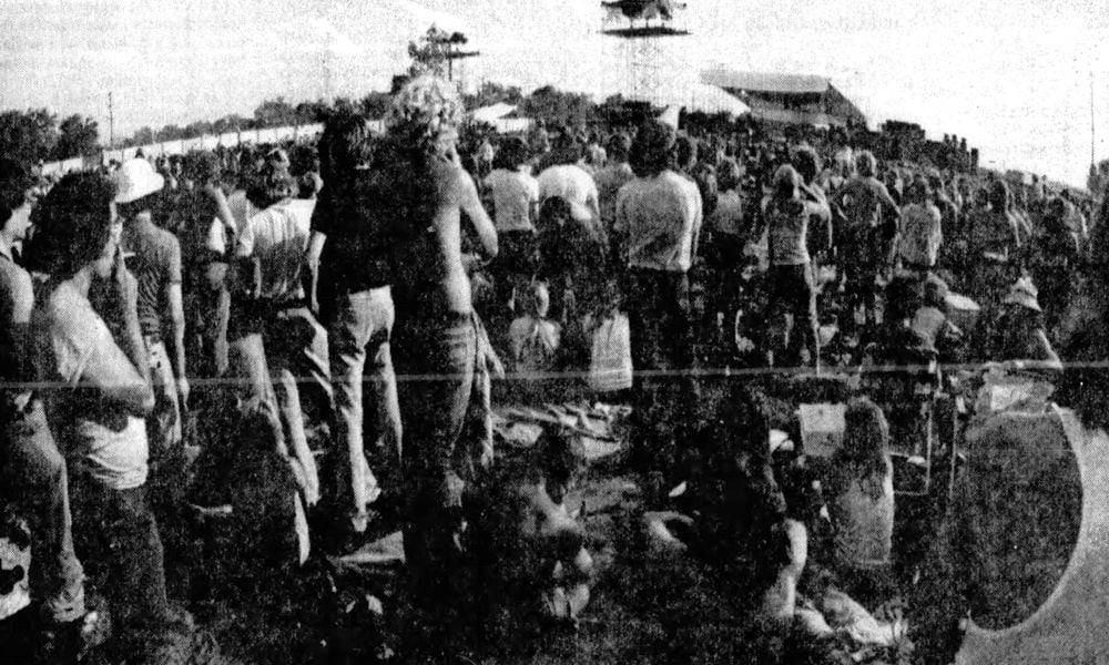 Crowd estimated at 25,000 jams into Eastwood Park to hear, see rock stars including Aerosmith in rock festival July 31, 1976. EDDIE ROBERTS / DAYTON DAILY NEWS ARCHIVES