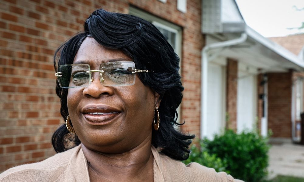 Rhonda Easley is the treasure for the Dayton Tenants Union. JIM NOELKER/STAFF