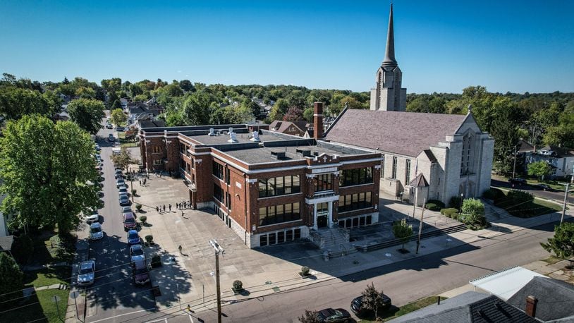 The St. Anthony elementary school, at the corner of Creighton and St. Charles in east Dayton, is slated to close at the end of the 2023-24 school year. JIM NOELKER / STAFF