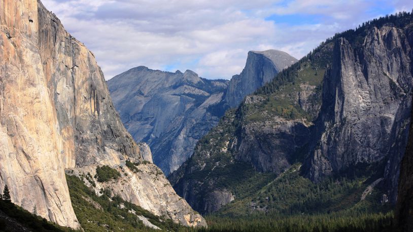 FILE - This Oct. 2, 2013, file photo, shows a view seen on the way to Glacier Point trail in the Yosemite National Park, Calif. (AP Photo/Tammy Webber, File)