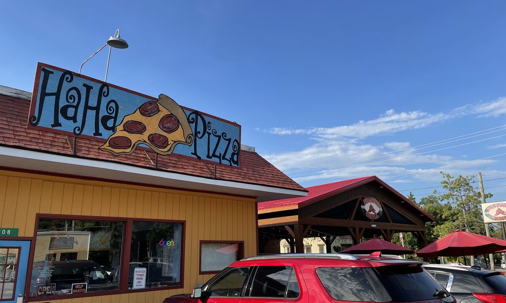 Ha Ha Pizza is located at 108 Xenia Avenue in Yellow Springs.