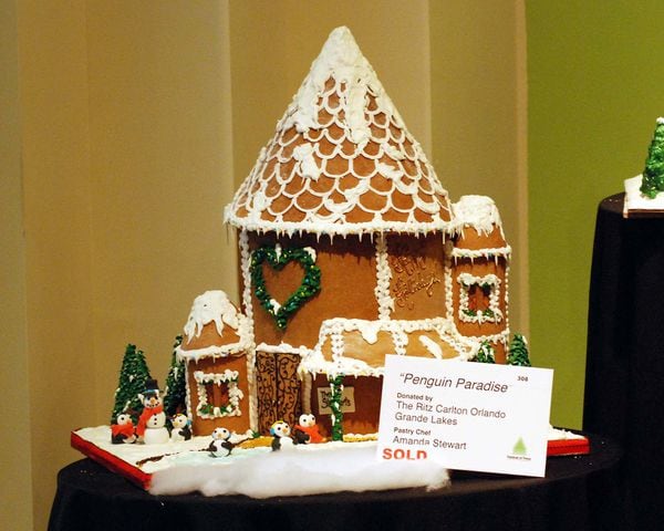 Tupperware tree at the Festival of the Trees , a yearly fundraiser at the  Orlando Museum of Art