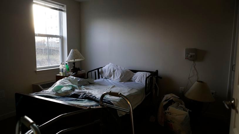 FILE - Sunlight shines into a resident's room at a senior community home in Nottingham, Md., on Dec. 21, 2013. (AP Photo/Patrick Semansky, File)