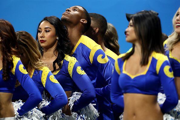 Photos: NFL's first male cheerleaders perform at Super Bowl 53