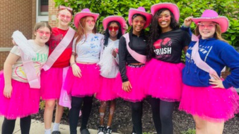 Anedra Million, 51, of Middletown, second from right, recently was crowned Mrs. Ohio America. She will compete in the Mrs. America pageant next month in Las Vegas. She hopes her win inspires her students who attend Highview Sixth Grade Center in Middletown. SUBMITTED PHOTO