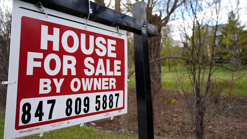 FILE - A sign announcing a house for sale is displayed in Prospect Heights, Ill., on March 18, 2024. (AP Photo/Nam Y. Huh, File)