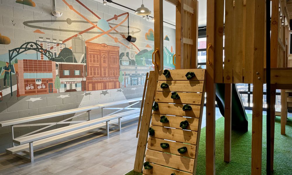 Entropy Brewing Co., a brewpub in Miamisburg featuring an indoor playground, outdoor patio and a speakeasy, is opening to the public Wednesday, July 3. NATALIE JONES/STAFF