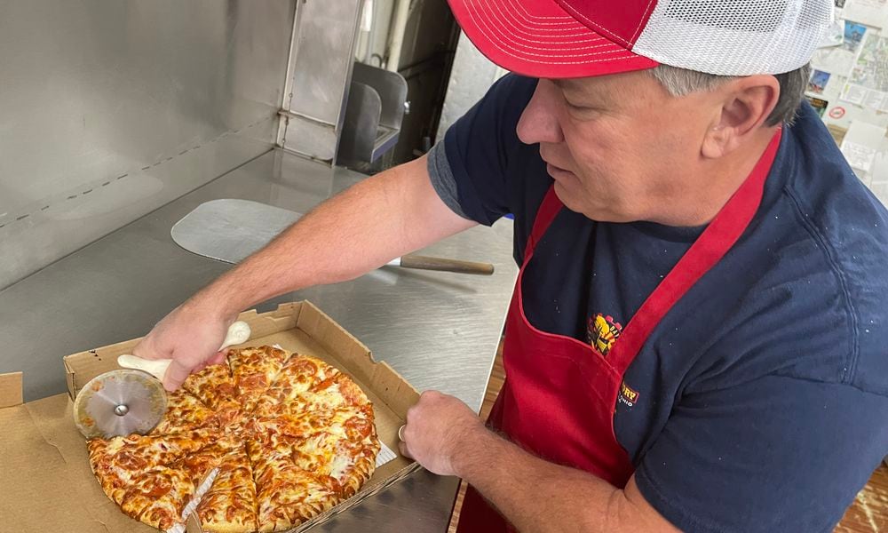 Dayton’s Original Pizza Factory is located at 1101 Wayne Ave. in Dayton. Pictured is owner Bill Daniels. NATALIE JONES/STAFF