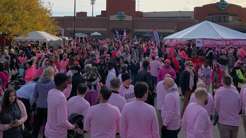 Thousands participated Saturday in the Making Strides Breast Cancer Awareness Walk in downtown Dayton.