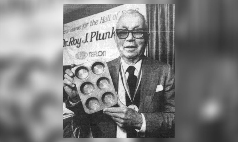 Roy J. Plunkett from New Carlisle who invented Teflon. DAYTON DAILY NEWS ARCHIVES 1985