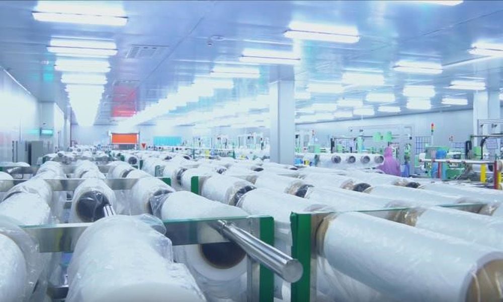 A photo from a SEMCORP Advanced Materials Group plant. The The Shanghai, China-based company makes separator film for lithium-ion batteries and is building a battery materials manufacturing plant in Sidney that is expected to employ about 1,200. Contributed