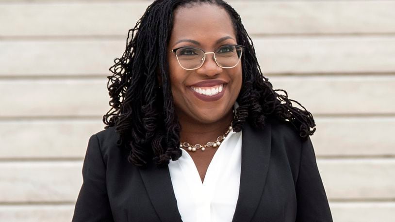 FILE - Justice Ketanji Brown Jackson is seen after her formal investiture ceremony at the Supreme Court, in Washington, Sept. 30, 2022. (AP Photo/J. Scott Applewhite, File)