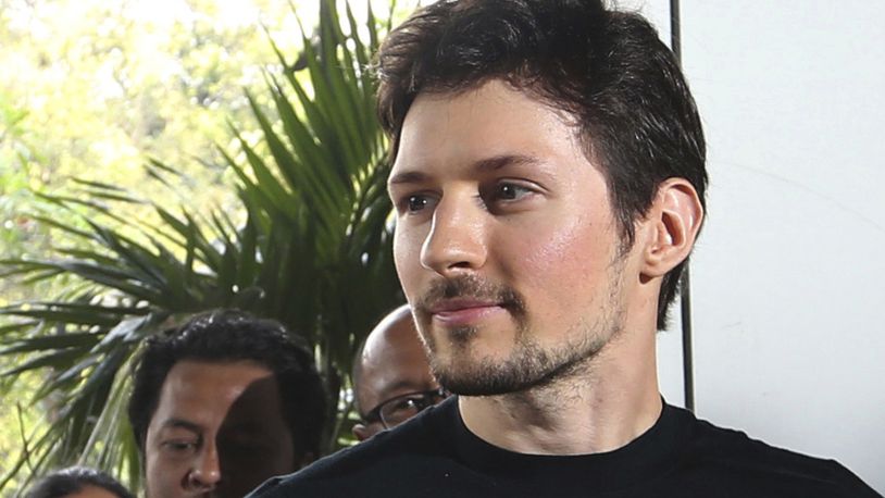 FILE - Telegram co-founder Pavel Durov appears at an event on Aug. 1, 2017 in Jakarta, Indonesia. (AP Photo/Tatan Syuflana, File)