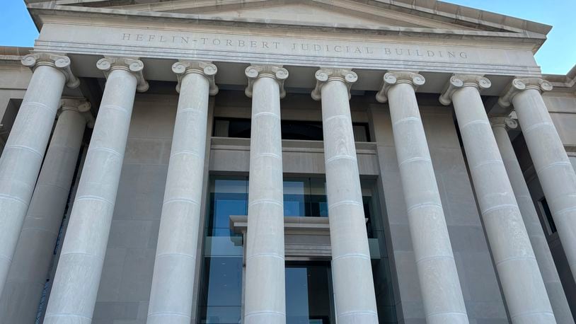 FILE - The exterior of the Alabama Supreme Court building in Montgomery, Ala., is shown Feb. 20, 2024. (AP Photo/Kim Chandler, file)