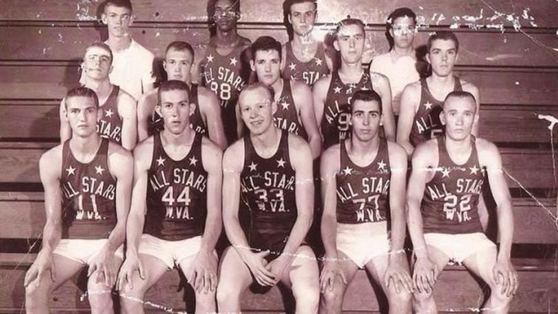 The 1956 West Virginia/Ohio High School All Stars. Jerry West (front row far left); Hank Josefczyk (back row, second from right. CONTRIBUTED