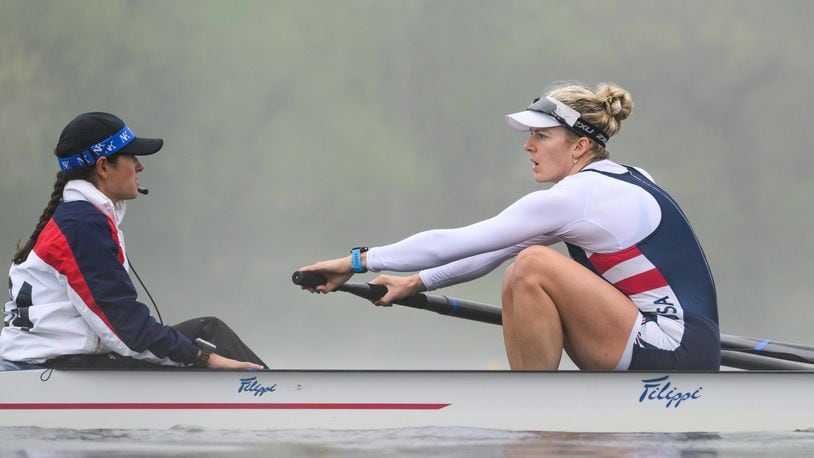 Molly Bruggeman (right)  is the most accomplished rower ever to come out of the Miami Valley. The Chaminade Julienne grad and a product of the Dayton Boat Club was a three-time All-American at Notre Dame, has made 11 U.S. national teams, is a two time world champion and now has made her second U.S. Olympic team in a row. She’ll compete at the Paris Olympic Games in late July. She was an alternate on the U.S. team that competed at the 2020 Tokyo games. (Contributed)