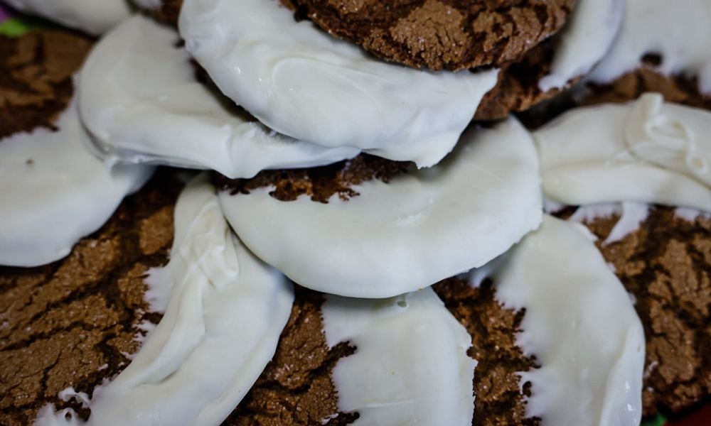 The Dayton Daily News Holiday Cookie Contest returned this year after a brief hiatus due to the COVID-19 pandemic. Pictured are the White Chocolate Dipped Ginger Cookies. JIM NOELKER/STAFF