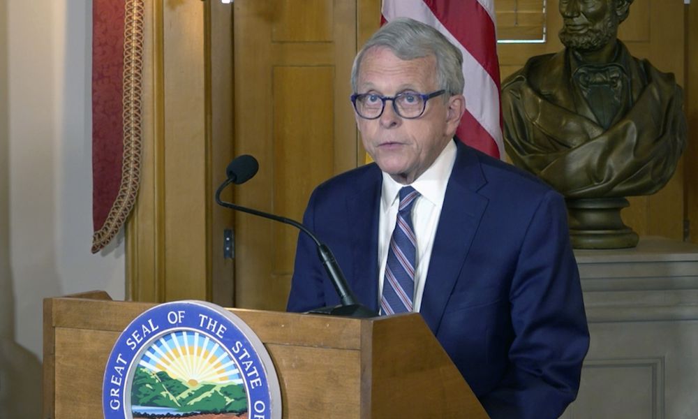 FILE - Ohio Gov. Mike DeWine speaks, Thursday, May 23, 2024 in Columbus, Ohio. (AP Photo/Patrick Orsagos, File)