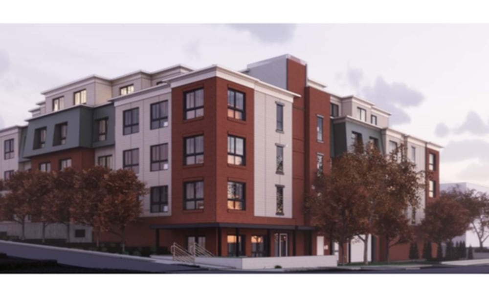 An artist's rendering of the planned Cambridge House Apartments II, from the southwest. Courtesy of Dublin Capital Group