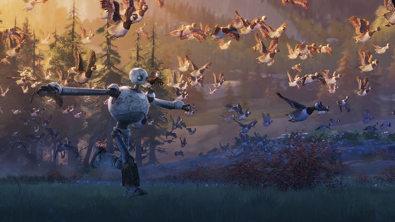 This image released by Universal Pictures shows a scene from DreamWorks Animation's "Wild Robot." (DreamWorks Animation/Universal Pictures via AP)