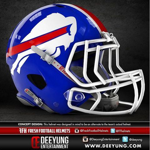 Is the Buffalo Bills' helmet one of the best designs in the NFL?