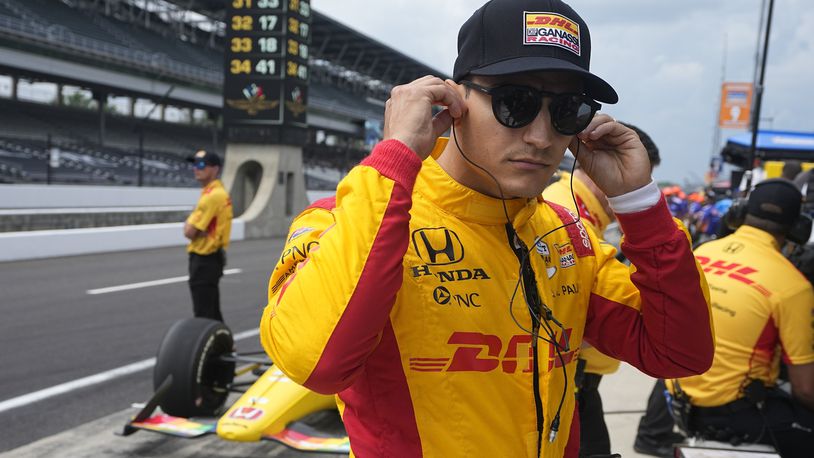 FILE - Alex Palou, of Spain, prepares to drive during a practice session for the Indianapolis 500 auto race at Indianapolis Motor Speedway, Thursday, May 16, 2024, in Indianapolis. (AP Photo/Darron Cummings, File)