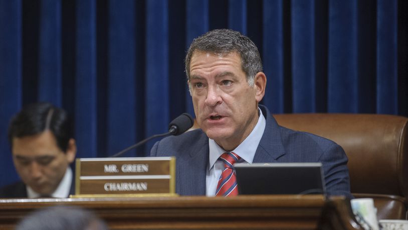 House Committee on Homeland Security Chairman Rep. Mark Green, R-Tenn., presides over the House Committee on Homeland Security hearing examining the assassination attempt of July 13, on Capitol Hill, Tuesday, July 23, 2024, in Washington. (AP Photo/Rod Lamkey, Jr.)