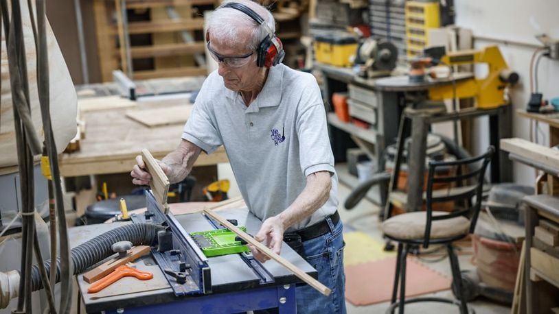 Community Gem Tom Rauch is the woodshop manager at We Care Arts in Kettering. JIM NOELKER/STAFF