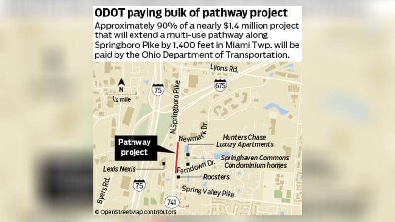ODOT is paying more than $1.2 million toward a nearly $1.4 million pathway project in Miami Twp.