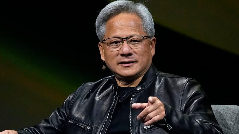 FILE - Jensen Huang, chief executive officer of Nvidia, speaks at SIGGRAPH 2024, in the Colorado Convention Center on July 29, 2024, in Denver. (AP Photo/David Zalubowski, File)