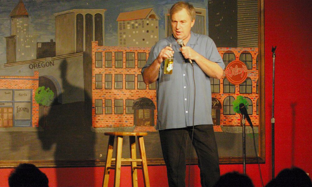 Former owner Rob Haney hosts the show at Wiley's Comedy Club in Dayton. In addition to a routine to begin the night, he also introduced each of the three performers.